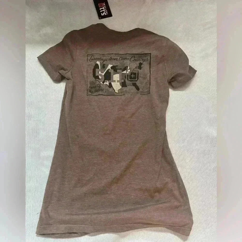 5.11 NWT Greetings from camo country tshirt